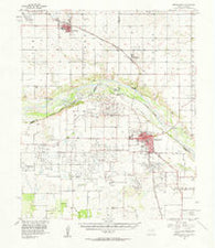 Burkburnett Texas Historical topographic map, 1:62500 scale, 15 X 15 Minute, Year 1957
