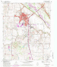 Burkburnett Texas Historical topographic map, 1:24000 scale, 7.5 X 7.5 Minute, Year 1972