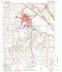 Burkburnett Texas Historical topographic map, 1:24000 scale, 7.5 X 7.5 Minute, Year 1972