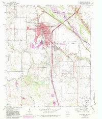 Burkburnett Texas Historical topographic map, 1:24000 scale, 7.5 X 7.5 Minute, Year 1972