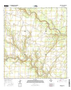 Burkes Ridge Texas Current topographic map, 1:24000 scale, 7.5 X 7.5 Minute, Year 2016