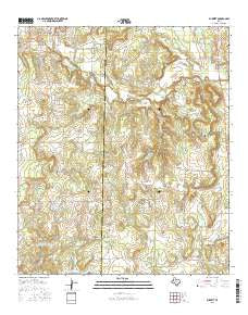Burkett Texas Current topographic map, 1:24000 scale, 7.5 X 7.5 Minute, Year 2016