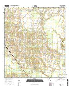 Burleigh Texas Current topographic map, 1:24000 scale, 7.5 X 7.5 Minute, Year 2016