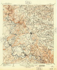 Burnet Texas Historical topographic map, 1:125000 scale, 30 X 30 Minute, Year 1909