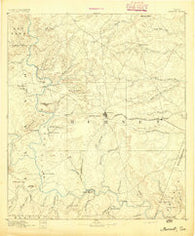 Burnet Texas Historical topographic map, 1:125000 scale, 30 X 30 Minute, Year 1893