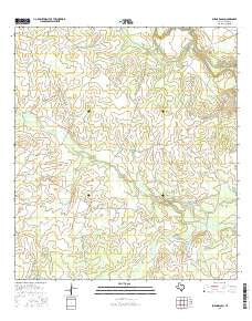 Burns Ranch Texas Current topographic map, 1:24000 scale, 7.5 X 7.5 Minute, Year 2016
