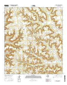 Burnt Canyon Texas Current topographic map, 1:24000 scale, 7.5 X 7.5 Minute, Year 2016