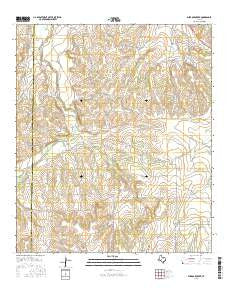 Burr Oak Creek Texas Current topographic map, 1:24000 scale, 7.5 X 7.5 Minute, Year 2016