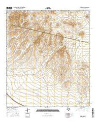 Burro Draw Texas Current topographic map, 1:24000 scale, 7.5 X 7.5 Minute, Year 2016