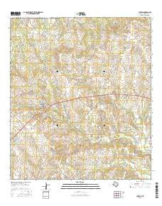 Burton Texas Current topographic map, 1:24000 scale, 7.5 X 7.5 Minute, Year 2016