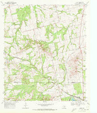 Busby Texas Historical topographic map, 1:24000 scale, 7.5 X 7.5 Minute, Year 1969