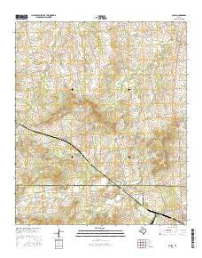 Busby Texas Current topographic map, 1:24000 scale, 7.5 X 7.5 Minute, Year 2016