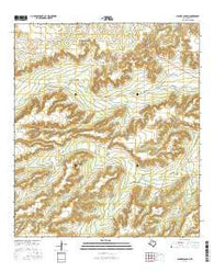 Busher Canyon Texas Current topographic map, 1:24000 scale, 7.5 X 7.5 Minute, Year 2016