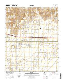 Bushland Texas Current topographic map, 1:24000 scale, 7.5 X 7.5 Minute, Year 2016