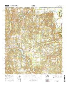 Butler Texas Current topographic map, 1:24000 scale, 7.5 X 7.5 Minute, Year 2016