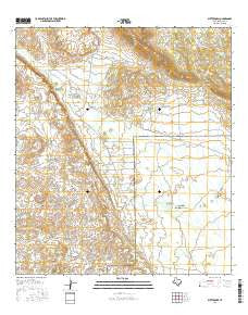 Butterbowl Texas Current topographic map, 1:24000 scale, 7.5 X 7.5 Minute, Year 2016