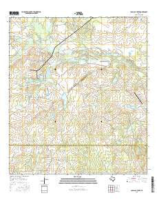Caballos Creek Texas Current topographic map, 1:24000 scale, 7.5 X 7.5 Minute, Year 2016