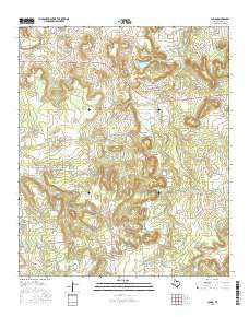 Caddo Texas Current topographic map, 1:24000 scale, 7.5 X 7.5 Minute, Year 2016