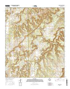 Caddo NE Texas Current topographic map, 1:24000 scale, 7.5 X 7.5 Minute, Year 2016