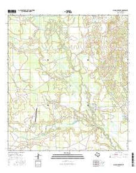 Caiman Creek NE Texas Current topographic map, 1:24000 scale, 7.5 X 7.5 Minute, Year 2016