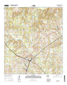 Caldwell Texas Current topographic map, 1:24000 scale, 7.5 X 7.5 Minute, Year 2016