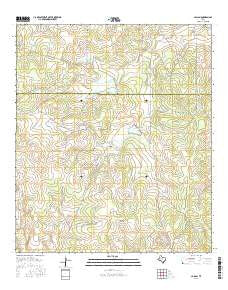 Callan Texas Current topographic map, 1:24000 scale, 7.5 X 7.5 Minute, Year 2016