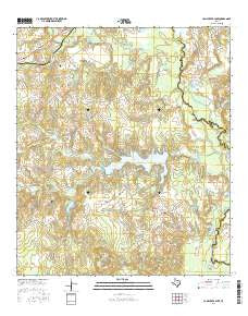 Camp Creek Lake Texas Current topographic map, 1:24000 scale, 7.5 X 7.5 Minute, Year 2016