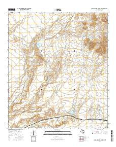 Campo Grande Mountain Texas Current topographic map, 1:24000 scale, 7.5 X 7.5 Minute, Year 2016