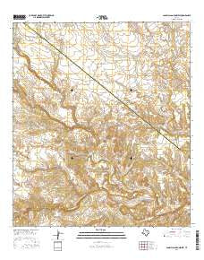Candilla Canyon West Texas Current topographic map, 1:24000 scale, 7.5 X 7.5 Minute, Year 2016