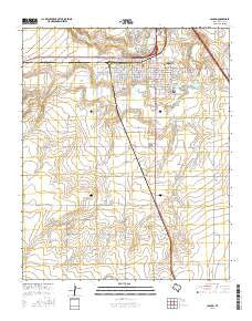 Canyon Texas Current topographic map, 1:24000 scale, 7.5 X 7.5 Minute, Year 2016