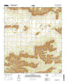Cap Rock Butte Texas Current topographic map, 1:24000 scale, 7.5 X 7.5 Minute, Year 2016