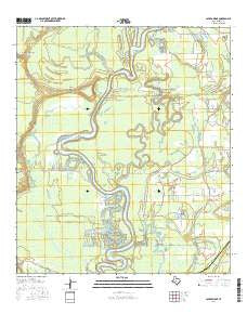 Capers Ridge Texas Current topographic map, 1:24000 scale, 7.5 X 7.5 Minute, Year 2016