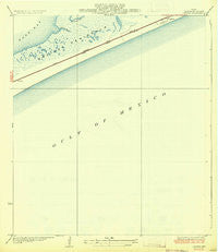 Caplen Texas Historical topographic map, 1:31680 scale, 7.5 X 7.5 Minute, Year 1933