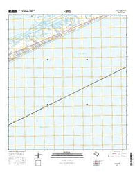 Caplen Texas Current topographic map, 1:24000 scale, 7.5 X 7.5 Minute, Year 2016