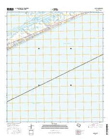 Caplen Texas Current topographic map, 1:24000 scale, 7.5 X 7.5 Minute, Year 2016