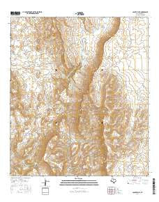Capote Falls Texas Current topographic map, 1:24000 scale, 7.5 X 7.5 Minute, Year 2016