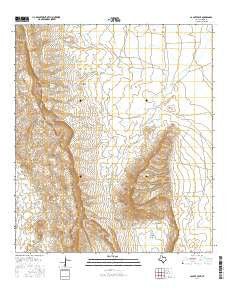 Capote Peak Texas Current topographic map, 1:24000 scale, 7.5 X 7.5 Minute, Year 2016