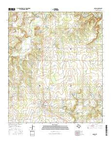 Carbon Texas Current topographic map, 1:24000 scale, 7.5 X 7.5 Minute, Year 2016