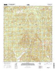 Carmona Texas Current topographic map, 1:24000 scale, 7.5 X 7.5 Minute, Year 2016