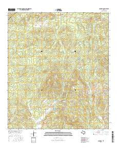 Carmona Texas Current topographic map, 1:24000 scale, 7.5 X 7.5 Minute, Year 2016