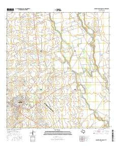 Carrizo Springs East Texas Current topographic map, 1:24000 scale, 7.5 X 7.5 Minute, Year 2016