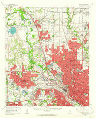 Carrollton Texas Historical topographic map, 1:62500 scale, 15 X 15 Minute, Year 1959