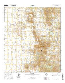 Cathedral Mountain Texas Current topographic map, 1:24000 scale, 7.5 X 7.5 Minute, Year 2016