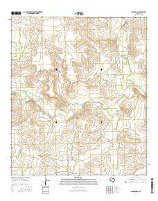 Causey Draw Texas Current topographic map, 1:24000 scale, 7.5 X 7.5 Minute, Year 2016