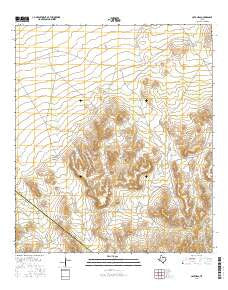 Cave Mesa Texas Current topographic map, 1:24000 scale, 7.5 X 7.5 Minute, Year 2016