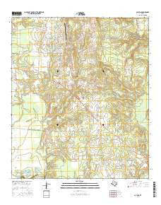 Cayuga Texas Current topographic map, 1:24000 scale, 7.5 X 7.5 Minute, Year 2016