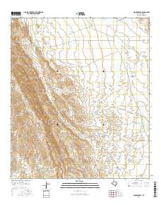 Cedar Arroyo Texas Current topographic map, 1:24000 scale, 7.5 X 7.5 Minute, Year 2016