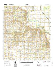 Cedar Springs Texas Current topographic map, 1:24000 scale, 7.5 X 7.5 Minute, Year 2016