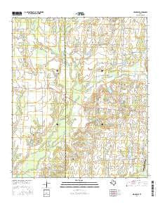 Cedarvale Texas Current topographic map, 1:24000 scale, 7.5 X 7.5 Minute, Year 2016