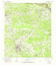Center Texas Historical topographic map, 1:62500 scale, 15 X 15 Minute, Year 1958